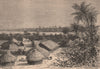View taken at Ujiji. Tanzania 1885 old antique vintage print picture