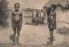 Akka/Aka man and woman. Congo. Congo Basin 1885 old antique print picture