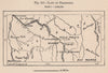 Land of Friendship. Mukenge, Congo. Lulua river. Congo Basin 1885 old map