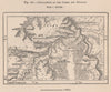 Confluence of the Cambo and Kwango/Cuango. Congo Angola 1885 old antique map