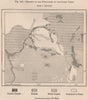 Density of the population in the Congo Basin 1885 old antique map plan chart