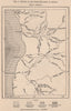 Routes of the chief explorers in Angola 1885 old antique map plan chart