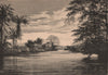 View taken on the Banks of the Rio Dande. Angola 1885 old antique print