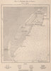 Southern spit of Luanda. Angola 1885 old antique vintage map plan chart
