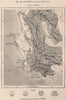 Western Cape Highlands & Mountain ranges. South Africa 1885 old antique map