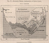 Successive British Annexations in South Africa. Cape Colony 1885 old map