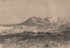 Cape Town - General view. South Africa. Cape Colony 1885 old antique print