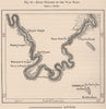 River diggings in the Vaal Basin. South Africa. Cape Colony 1885 old map