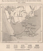 Chief routes of explorers North of the South African Colonies 1885 old map