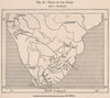 Treks of the Boers. Africa 1885 old antique vintage map plan chart