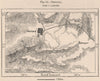 Pretoria. South Africa 1885 old antique vintage map plan chart
