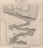 Victoria Falls. Zimbabwe. Mosi-oa-Tunya. Zambezi 1885 old antique map chart