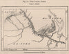 The Lupata Gorge, Zambezi River. Mozambique 1885 old antique map plan chart