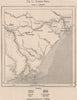 Zambezi Delta, Marromeu National Reserve & Quelimane. Mozambique 1885 old map