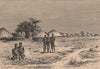 View taken at Sesheke, Capital of the Barotse. Zambia 1885 old antique print