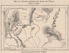 Southern Malawi. Blantyre 1885 old antique vintage map plan chart