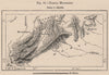 Namuli Mountains. Mozambique 1885 old antique vintage map plan chart