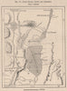 Lakes Chilwa, Chiuta and Amaramba. Malawi. Mozambique 1885 old antique map