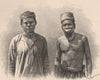 Mahiva Type. Tanzania. German East Africa 1885 old antique print picture