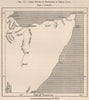 Chief routes of explorers in Somali Land. Somalia 1885 old antique map chart