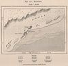 Mogadishu. Somalia 1885 old antique vintage map plan chart