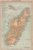 Madagascar. East African Islands 1885 old antique vintage map plan chart