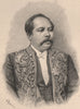 Ravoninahitraniorivo, Hova Minister. Madagascar 1885 old antique print picture