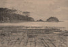 View taken at Tasman Peninsula. Australia 1885 old antique print picture