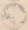Volcanoes of the Pacific. Pacific Ocean 1885 old antique map plan chart