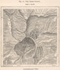 Three Cirques.La Reunion.Mascarene Islands.Mascarenhas Archipelago 1885 map
