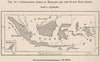 Comparative areas of Holland and the Dutch East Indies. Indonesia 1885 old map