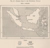 Wallace Line separating the Indonesian Faunas. East Indies 1885 old map