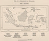 Inhabitants of Indonesia. East Indies 1885 old antique vintage map plan chart