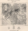 The Mount Merapi Volcanic Range. Java, Indonesia. East Indies 1885 old map