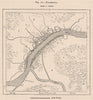 Palembang, Sumatra, Indonesia. East Indies 1885 old antique map plan chart