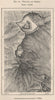 Tengger Massif & Mount Semeru. Bromo. Java, Indonesia. Volcanoes 1885 old map