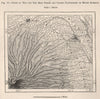Rice field & coffee plantation zones, Mount Sumbing, Java. Indonesia 1885 map
