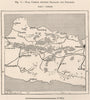Teak forests between Semarang and Surabaya,Java,Indonesia.East Indies 1885 map
