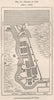 Batavia (Jakarta) in 1628. Java, Indonesia. East Indies 1885 old antique map