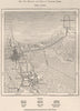 Batavia (Jakarta) port Tanjung Priok. Java, Indonesia. E Indies 1885 old map