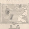 Ternate, Tidore & Dadinga Isthmus, Maluku, Indonesia. East Indies 1885 old map