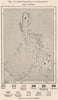 Chief Inhabitants of the Philippines 1885 old antique vintage map plan chart