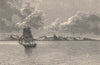 General view of Ualan (Kosrae) Island, Caroline Islands, Micronesia 1885 print