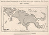 Exploration of the coast & interior of New Guinea. Papuasia 1885 old map