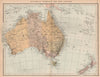 Australia Tasmania and New Zealand. Australasia 1885 old antique map chart