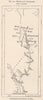John MacDouall Stuart's Itineraries. Australia 1885 old antique map plan chart