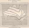 Isothermals of Australia 1885 old antique vintage map plan chart