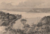 View taken at Middle Harbour, Sydney Bay. Australia 1885 old antique print