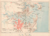 Sydney and environs. Australia 1885 old antique vintage map plan chart