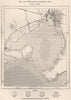 Melbourne and Hobson's Bay. Australia 1885 old antique vintage map plan chart